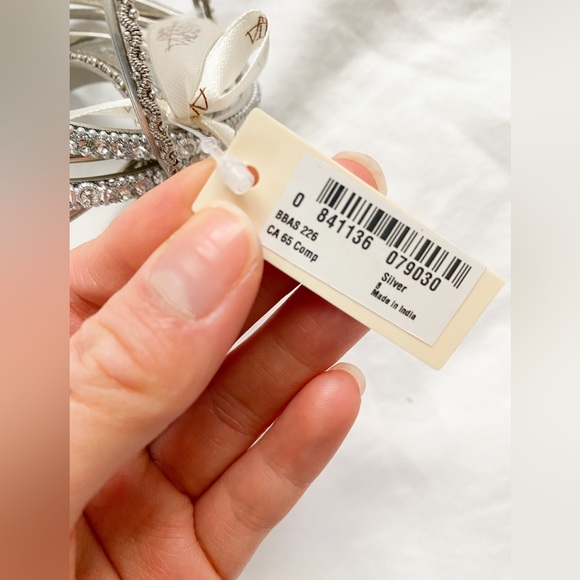 Amrita Sing Austrian Crystal & Silvertone Bangle - Picture 2 of 3